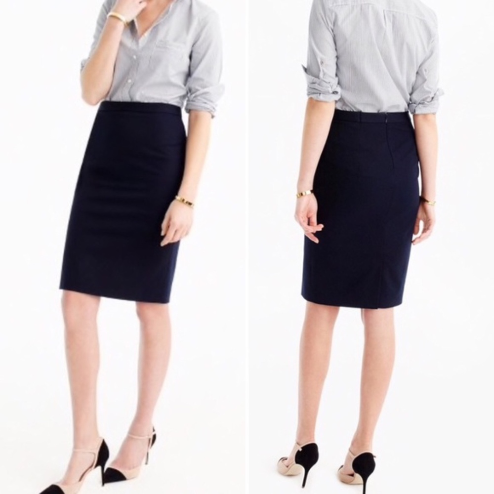 J. Crew Super 120s Merino Wool No. 2 Pencil Skirt